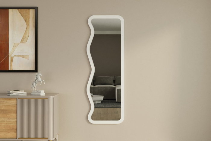 Hanah Home Espejo Ecológico Flotal-E Blanco 160 cm Alto x 50 cm Ancho
